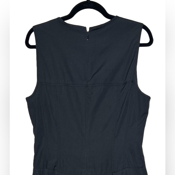 NWT Madewell Black V-Neck Circle Midi Dress with Pockets, Sizes XS (0) & L (10) - Picture 9 of 16